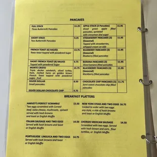 Second page of Dec 2022 menu