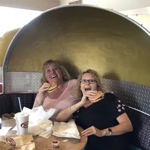 Dining in a Tilt-a-Whirl!  Fun place.