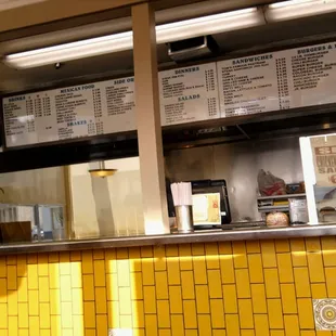 menus on the counter