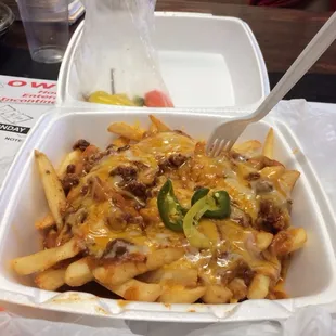my chilli cheese fries for today !!! yummy!!