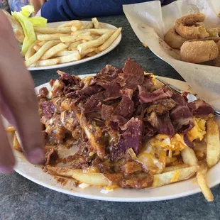 Chili cheese fries + pastrami
