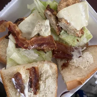 Bread sandwich with side of Chicken    Club Sandwich Combo