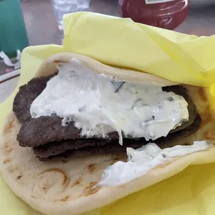 Special ordered Gyro Sandwich