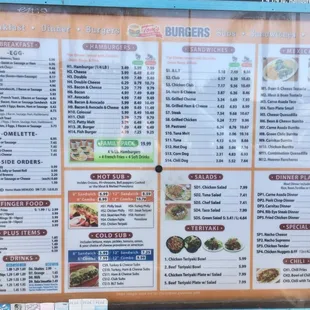 Drive-thru menu board.