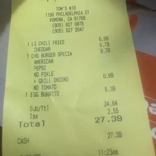 .89 cent to grill my onions on the burger