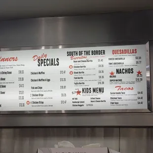 sushi and sashimi, menu