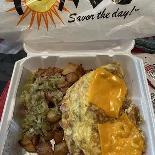 March 17, 2024 Tom's signature omelette, not like it used to be ‍