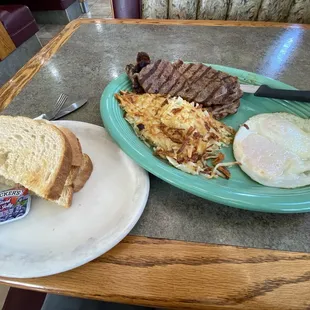 Rib-Eye Steak and Egg Plate