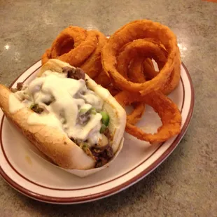 Philly Sand... And Onion rings