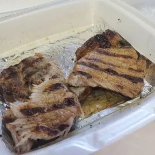 Suppose to be a medium steak but was cooked well done