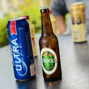 Michelob Ultra Tall can and O'Doul's