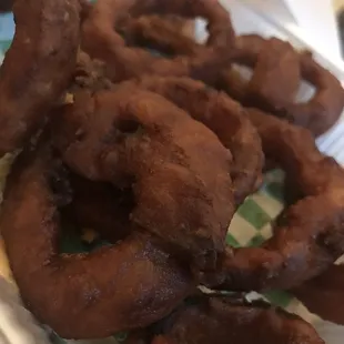 Burnt onion rings