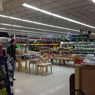 the inside of a grocery store