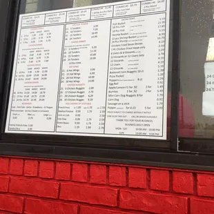 Lisa's Menu