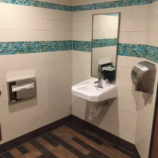 Women's restroom w/extra purse hooks on door, no baby changing station @ Tom's Jr. Burgers (7/1/17)