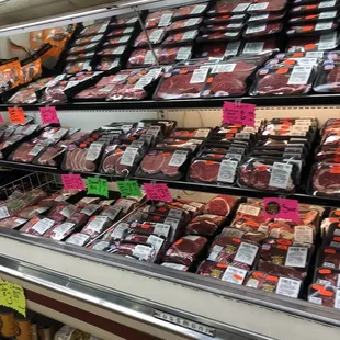 a display of meat