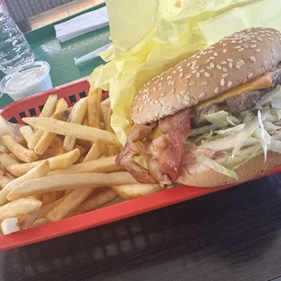 Bacon cheese burger