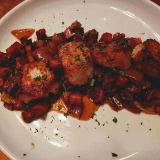 Bourbon Glazed Scallops