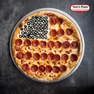 This is a special pizza we make to honor our military veterans &amp; the US Armed Forces.