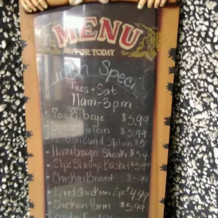 the menu