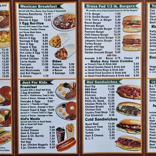 Menu - breakfast and lunch