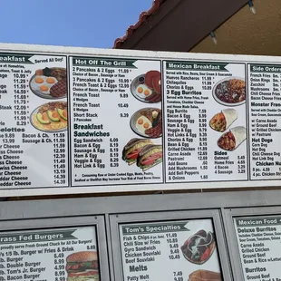 Drive thru menu
