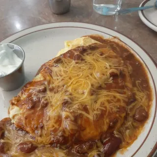Chili Cheddar Cheese Omelette