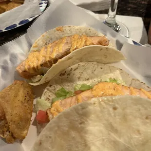 Salmon tacos