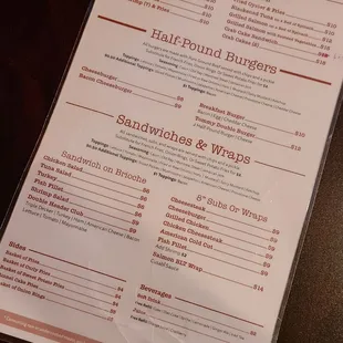Menu Back