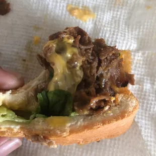 Cheesy cheesesteak.. a little salty but still yummy !