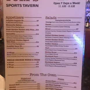 The food is awesome here and they have a new menu.
