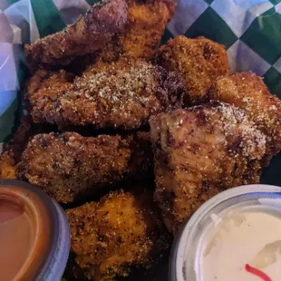 Lemon pepper dry rub boneless wings.