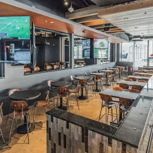 a view of the dining area