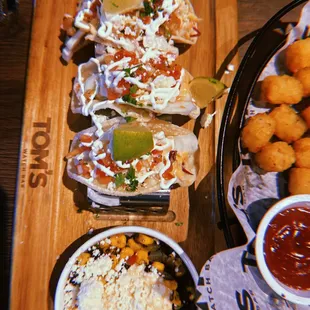 a variety of food items