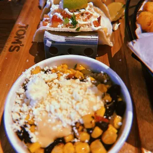 a variety of mexican food