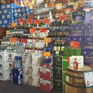 a variety of bottles