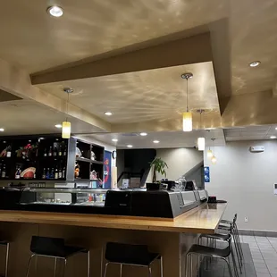 a view of the bar area