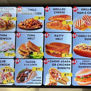 Lunch &amp; Dinner Items