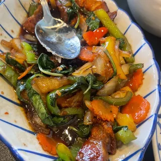 E10. Kra Prow Moo Grob