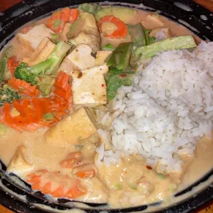 Avocado curry w tofu