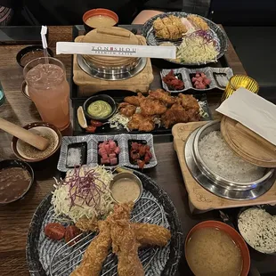 Ebi/Tiger Shrimp Katsu  Chicken Karaage  Rosu/Pork Katsu