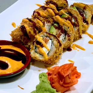 This lightly fried sushi  hit the spot. Only one chef will do it right for you. You have to grab a seat at the sushi bar for sushi