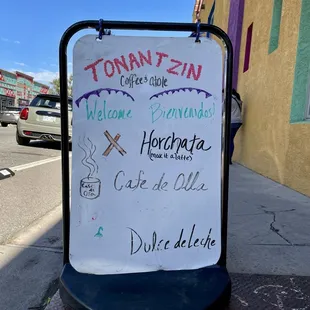 Sign outside on Santa Fe