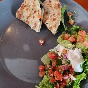 Looked so good we ate half of it before we took pictures.  Veggie Quesadillas!