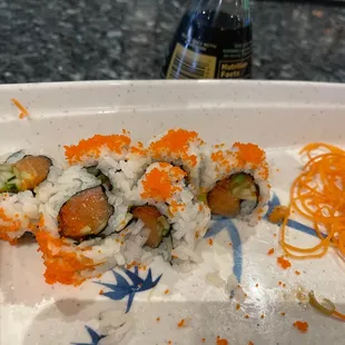 I left the spicy salmon after trying a piece because it just tasted like old fish....