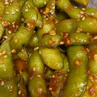 Spicy Garlic Edamame