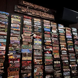 If you drink a ton of tiki drinks, you get your name on the wall.