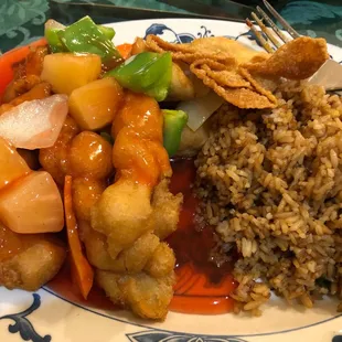 Sweet sour chicken lunch