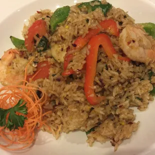 Basil shrimp fried rice