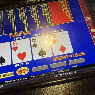 01/11/2025 video poker